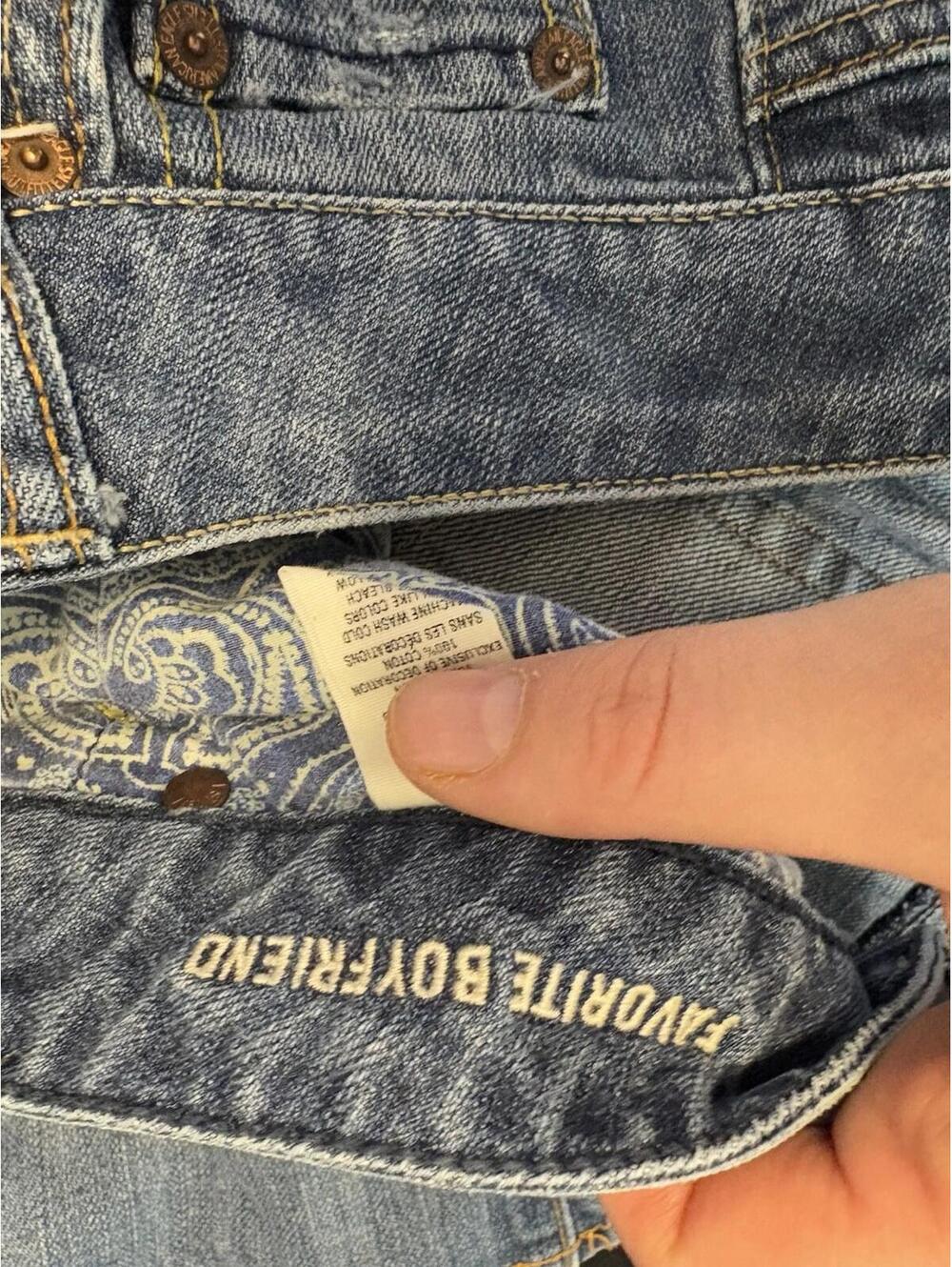 American Eagle Jeans Womens 4 Vintage Favorite Boyfriend Y2K Low Rise Ripped - Picture 3 of 13